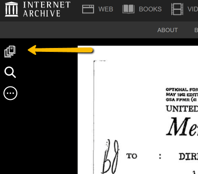 Arrow pointing to additional pages