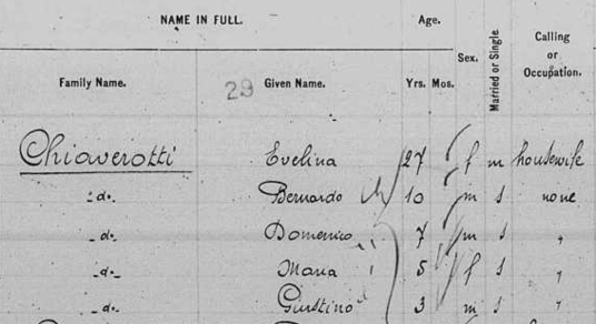 June 1913 Passenger List